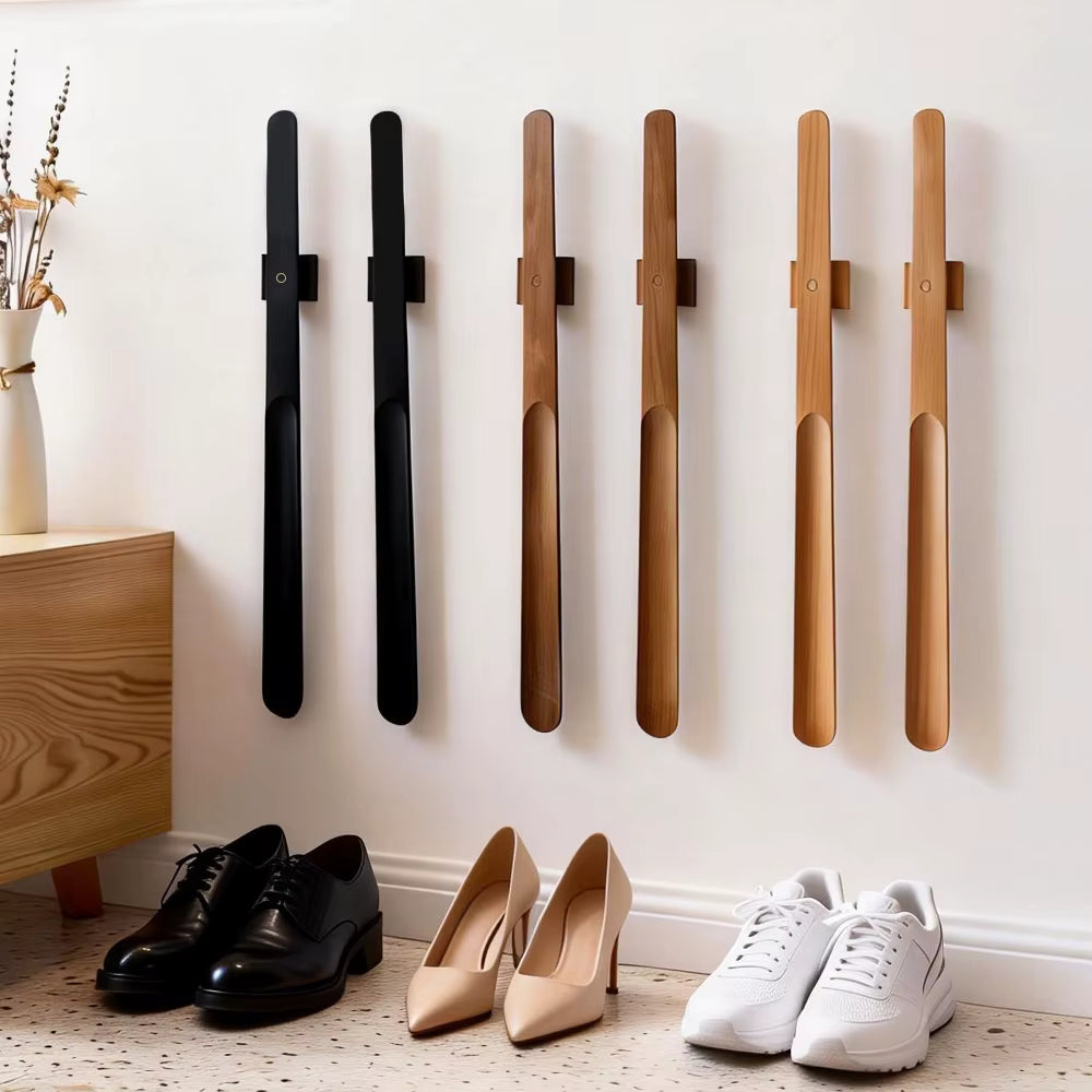 Långa massiva skohorn i flera varianter Nordisk design 55cm