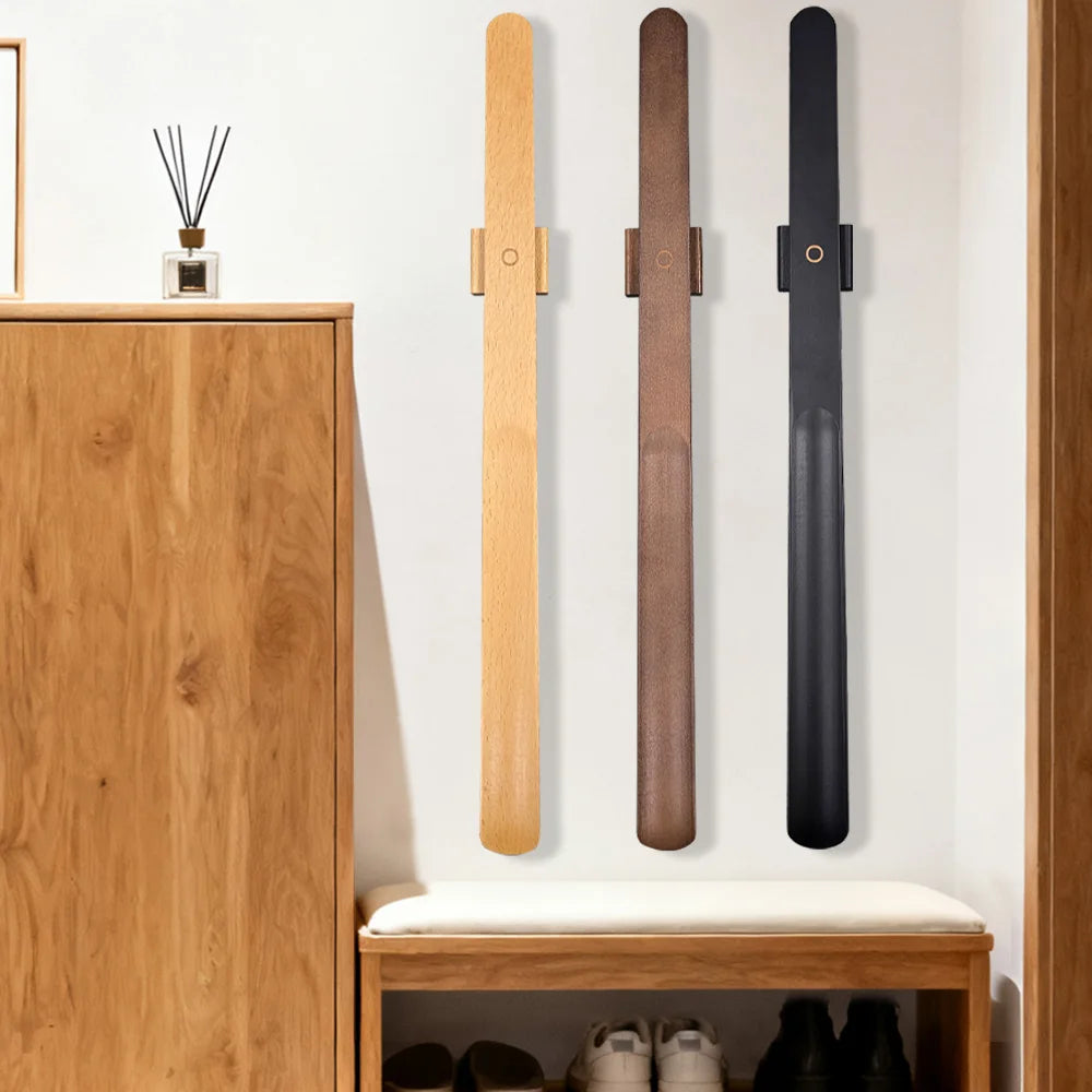 Premium Skohorn - Bokträ 55cm Långt Handtag